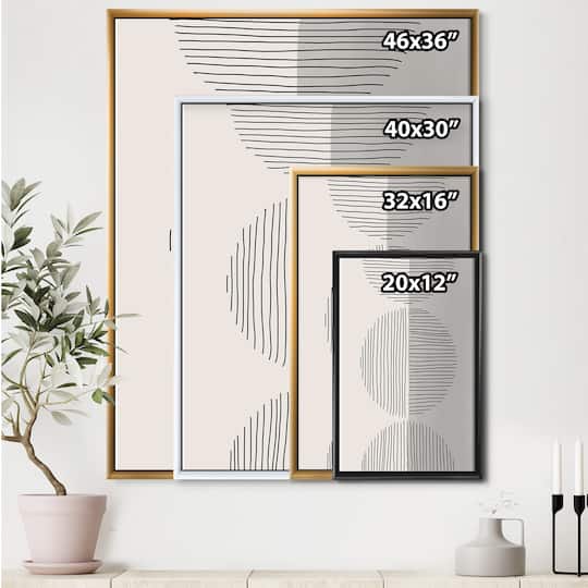 Designart - Minimal Geometric Lines And Circle VII